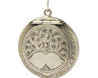 Antique Sterling Silver Compact Pendant