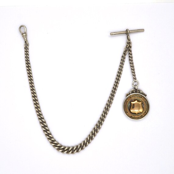 UKヴィンテージ アルバートチェーン スターリングシルバー ウォッチ