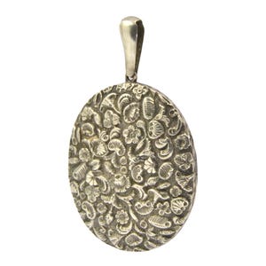 Large Sterling Silver Victorian Locket