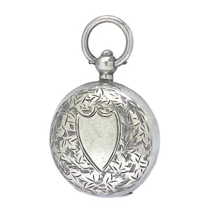 Antique Edwardian Sterling Silver Sovereign Case Pendant