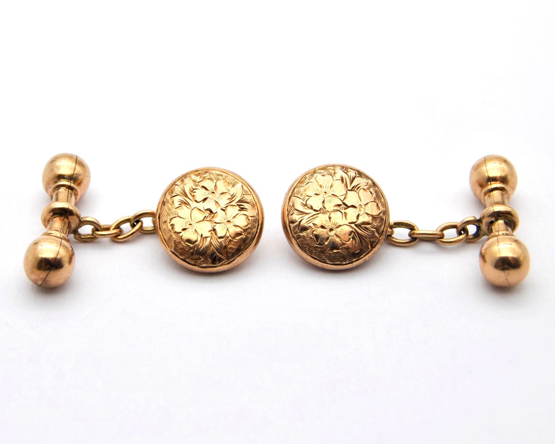 Antique 9ct Gold Cufflinks Etsy