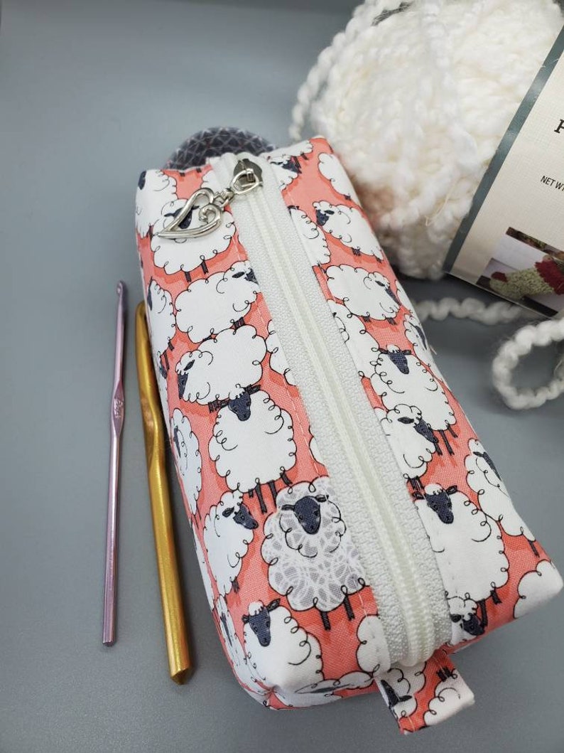 Crochet Hook Boxy Pouch Sheep Project Boxy Pouch
