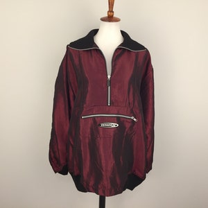 90s Windbreaker Jacket Venezia Half Zip Pullover Jacket Track Jacket Retro Athletic Wear 1990s Bomber Jacket Vintage Plus Size 18/20 1X 2X