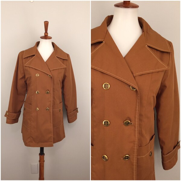Brown Trench Coat Etsy