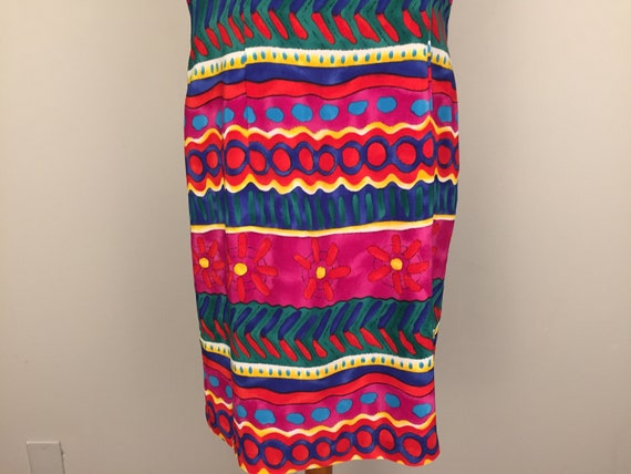 Vintage 90s Y2K Colorful Sundress Tank Dress Abov… - image 3