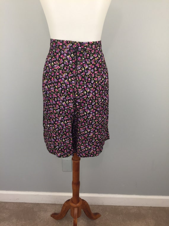Vintage Skorts Mini Skirt Split Skirt Floral Dits… - image 6