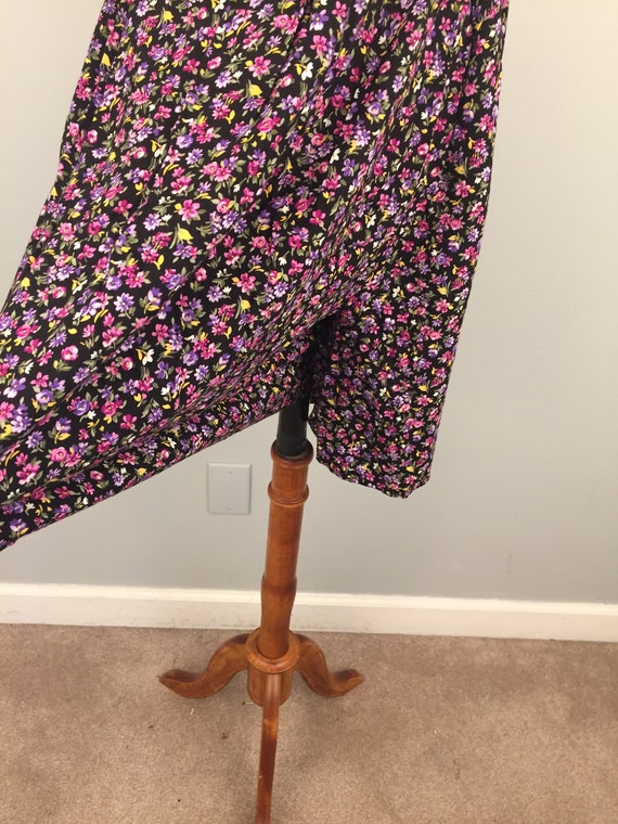 Vintage Skorts Mini Skirt Split Skirt Floral Dits… - image 3