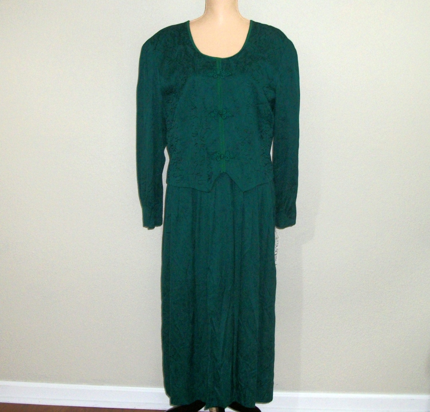 dark green petite dress