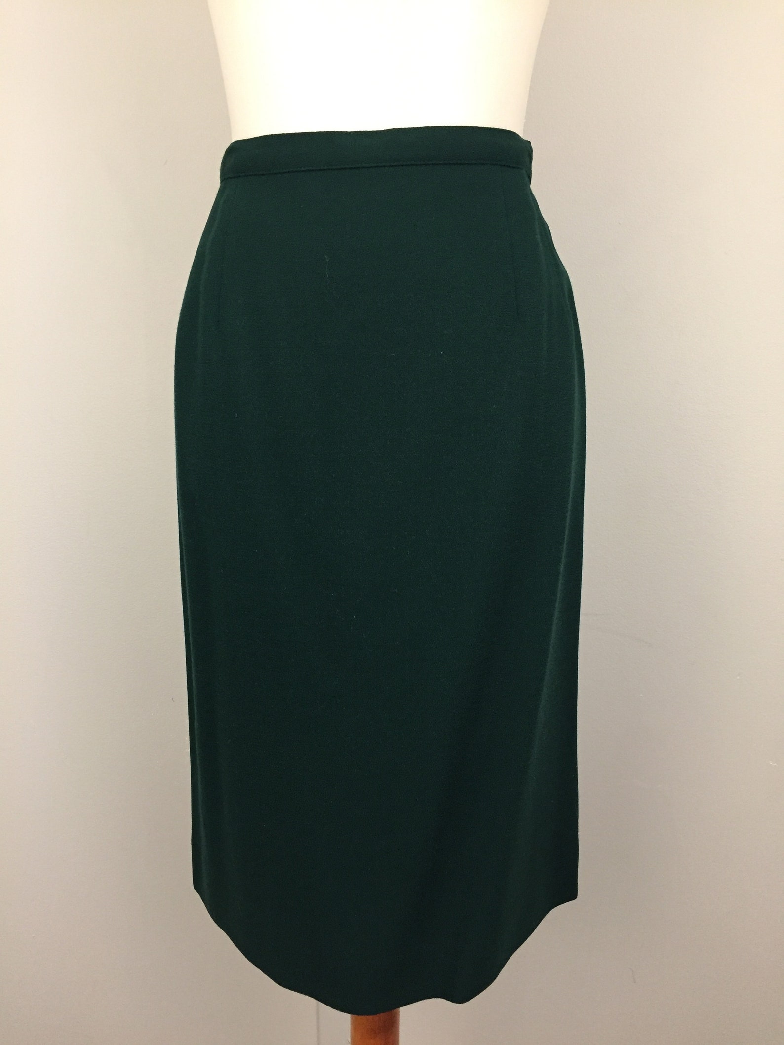 Dark Green Skirt Suit Velvet Collar and Cuff Large Women Size | Etsy