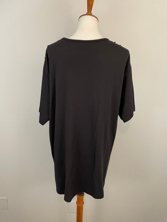 90s Black Sheer Sequin Top Swim Cover Up Beach Co… - image 8
