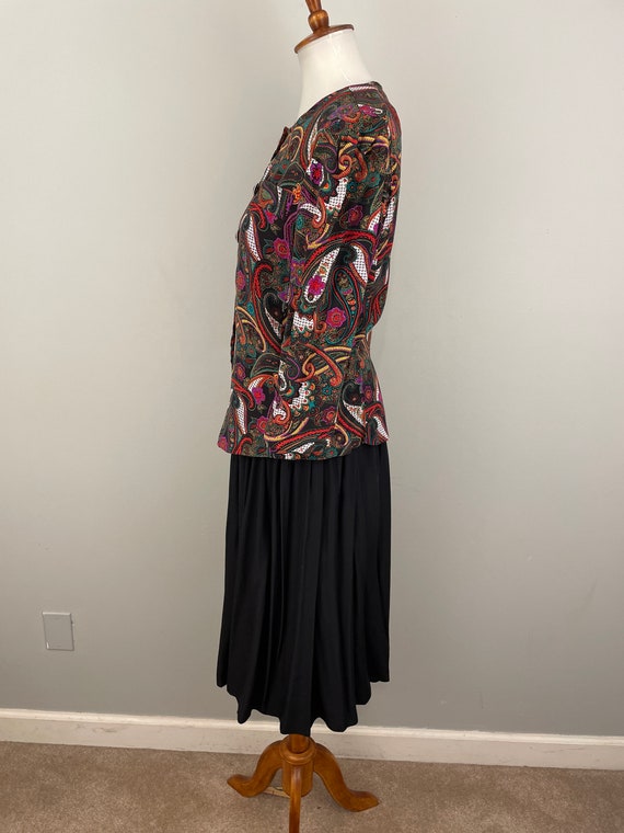 80s Midi Dress Size 12 Vintage Jacket & Skirt Set… - image 6