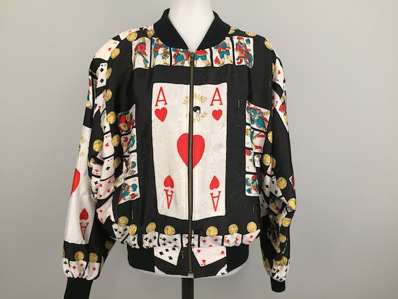 Rare Vintage Moschino Couture Bomber Jacket Satin