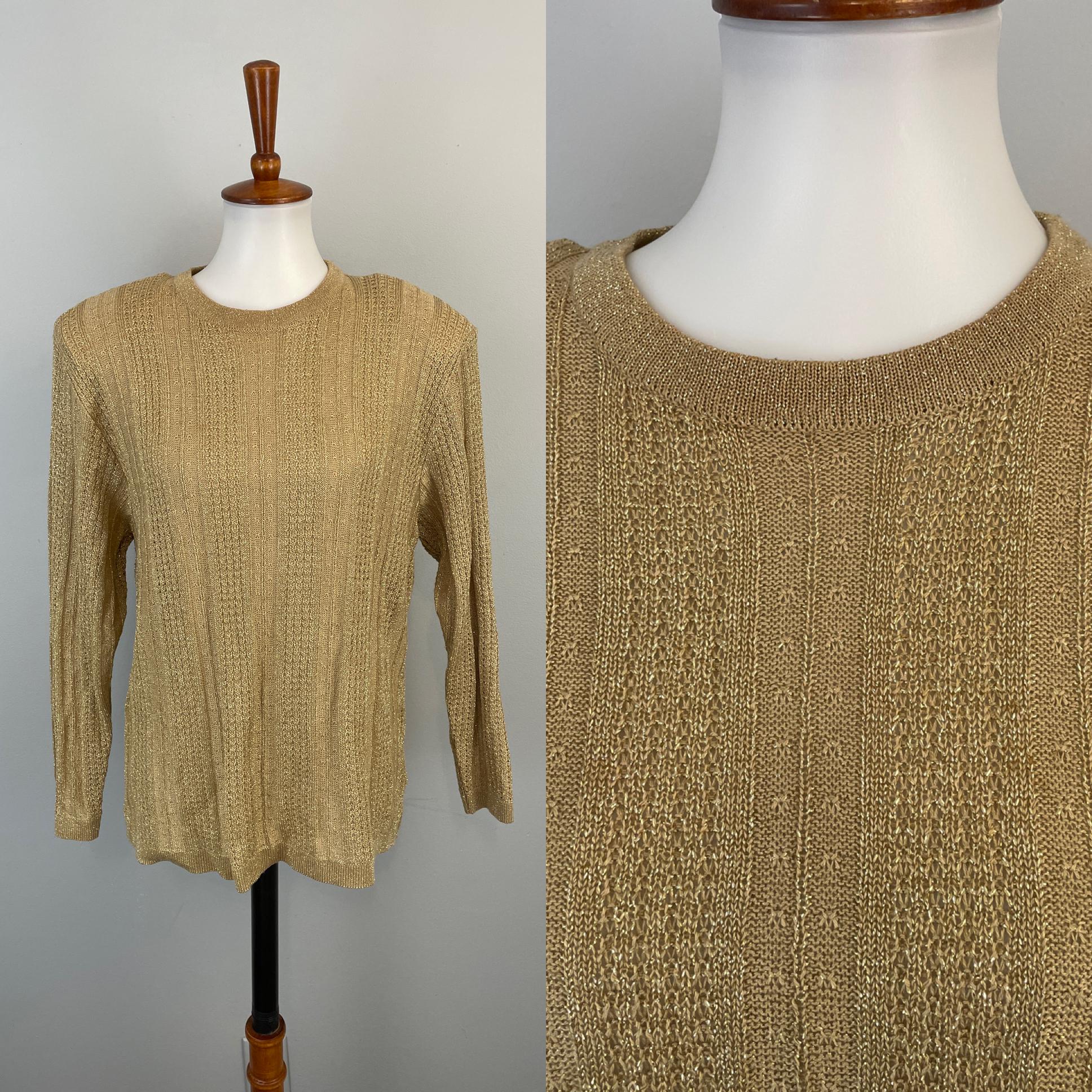 Gold glitter sweater deals