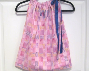 Toddler dress.  Summer dress  Pillow case dress in purple and pink   Clearance