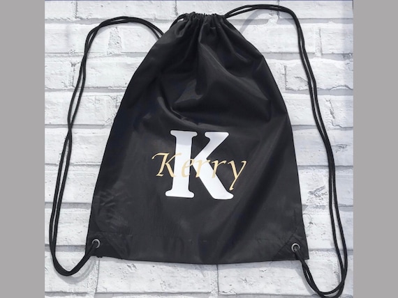 GYM SCHOOL DRAWSTRING COTTON BAG NEW PERSONALISED HARRY POTTER NAMED PE SWIM