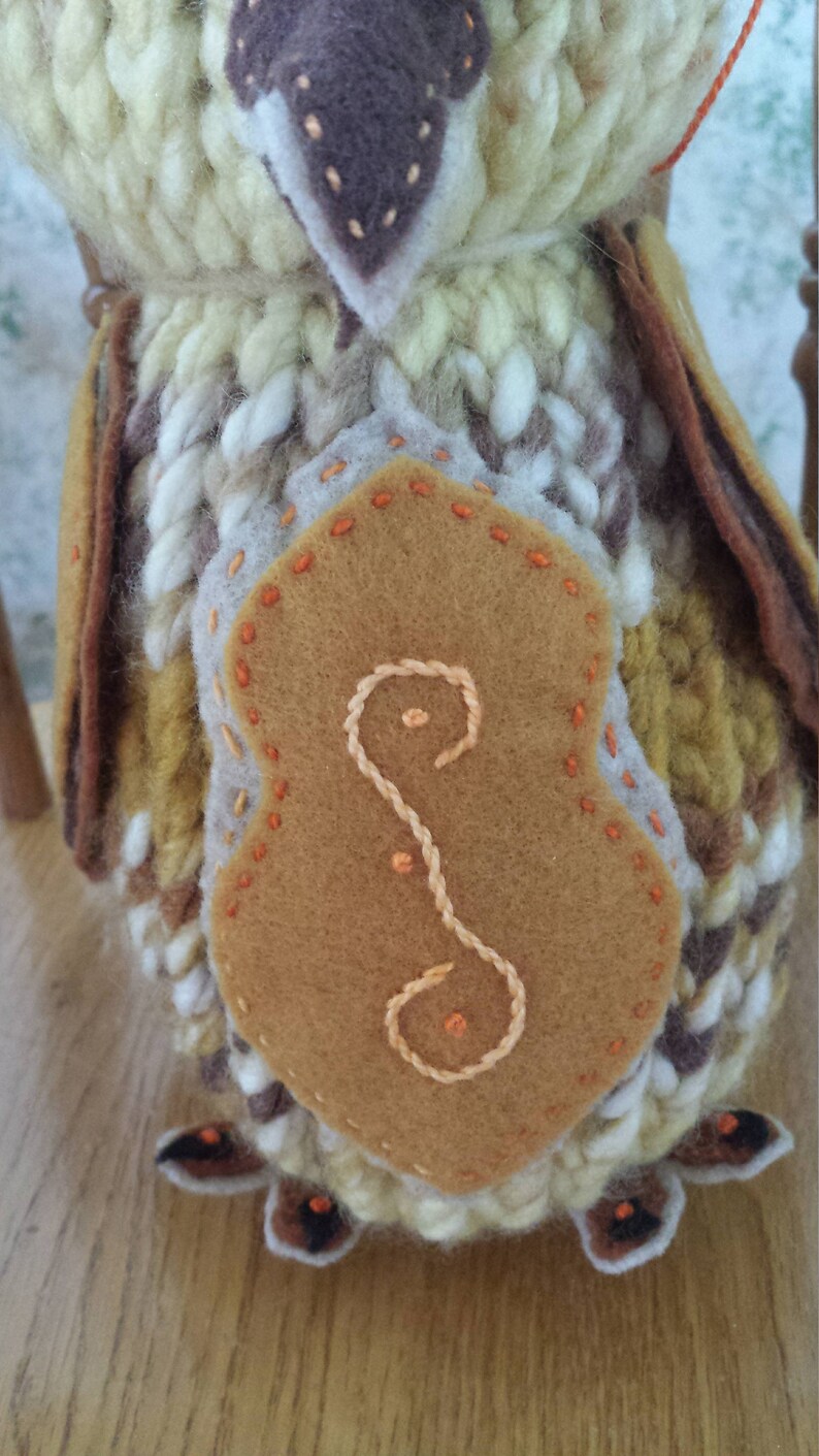 Hoot a owl OOAK handmade plush