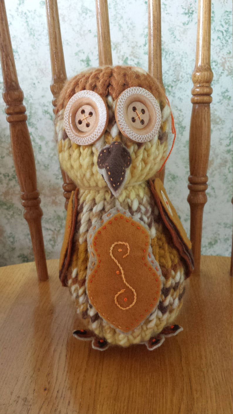 Hoot a owl OOAK handmade plush