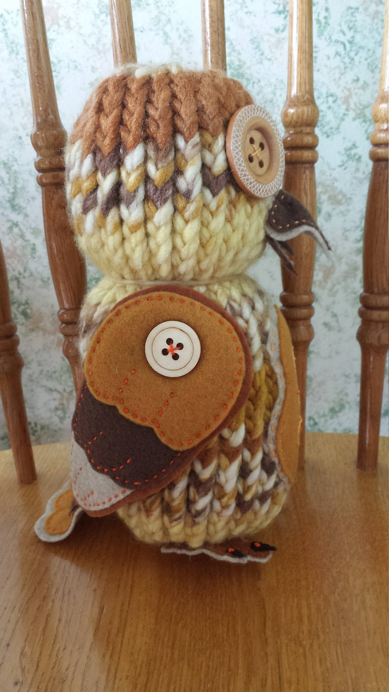 Hoot a owl OOAK handmade plush