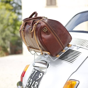 Bolso de viaje grande de cuero, bolsa de lona de cuero, bolso de fin de semana, bolsa de lona, bolso de viaje de cuero para pasar la noche, bolso de cabina, bolso de gimnasio, Floto Venezia 18