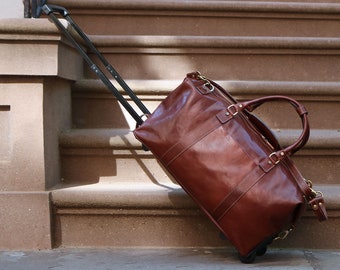 leather trolley bag price