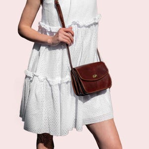 Leder Crossbody Bag, handgemachte Leder Umhängetasche, Handtasche, Damen Ledertasche, Leder Satteltasche, Floto Milano Crossbody Large