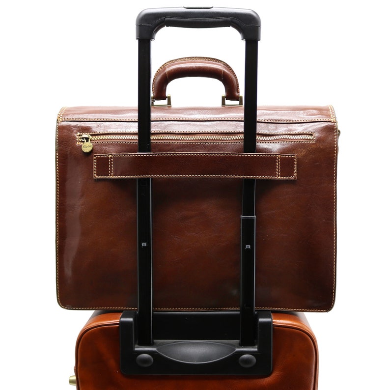 Venezia Brown Leather Briefcase Laptop Bag Leather Messenger - Etsy