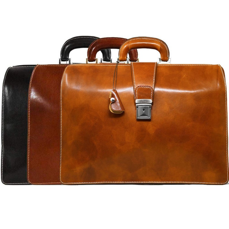 Leather Briefcase Lawyer Briefcase Doctor Briefcase Laptop Etsy