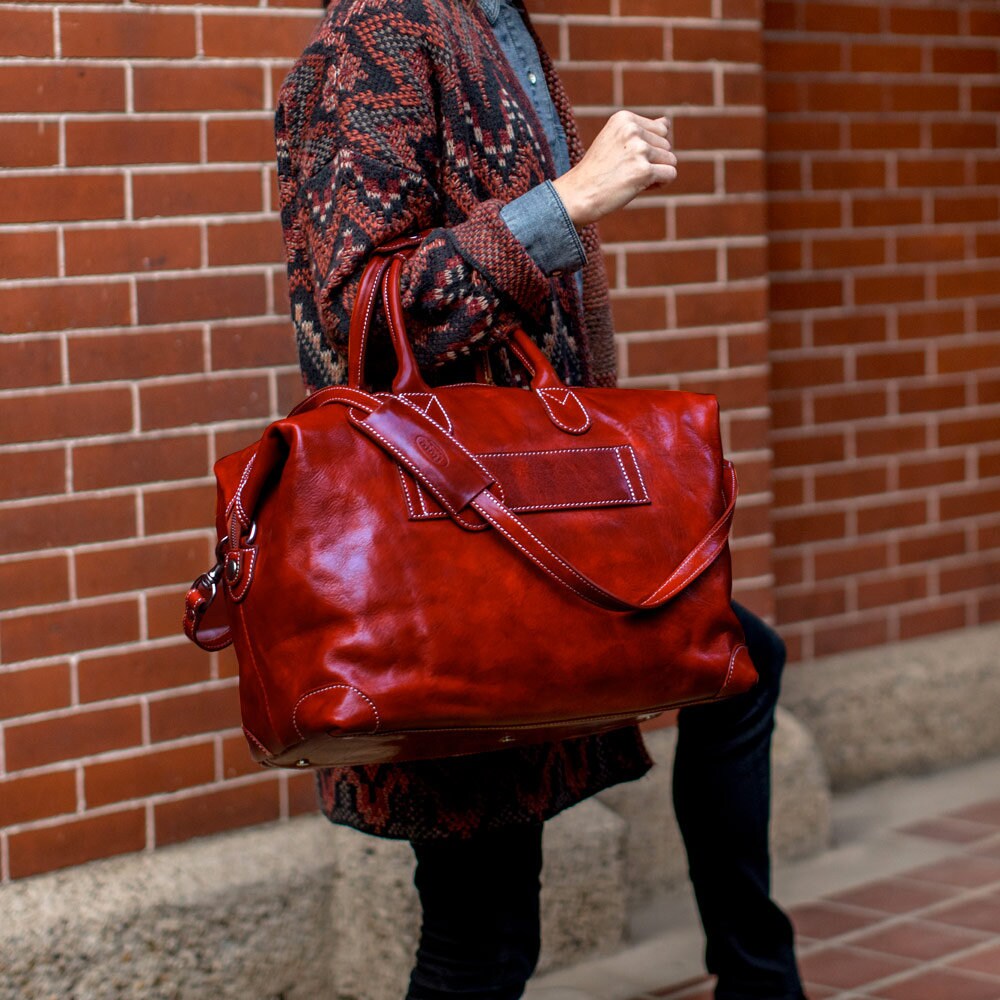 floto leather duffle bag