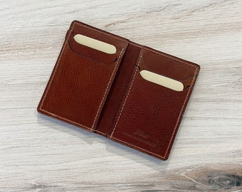 Men's Vertical Wallet Slim Minimalist Bi-fold Billfold Card Wallet Floto Sono - Made in America (7010 Vecchio)