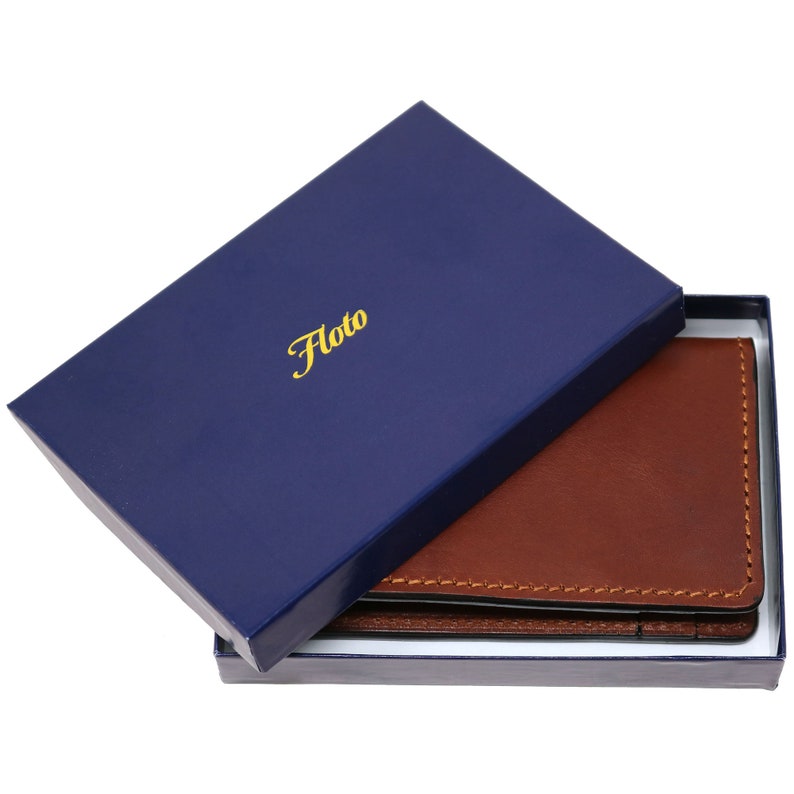 Men's Vertical Wallet Slim Minimalist Bi-fold Billfold Card Wallet Floto Sono Made in America 7010 Vecchio image 10