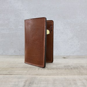 Leather Vertical Wallet Slim Minimalist Bi-fold Billfold Card Wallet Floto Sono Made in USA image 1