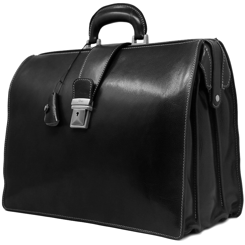 Leather Briefcase Lawyer Briefcase Doctor Briefcase Laptop Etsy