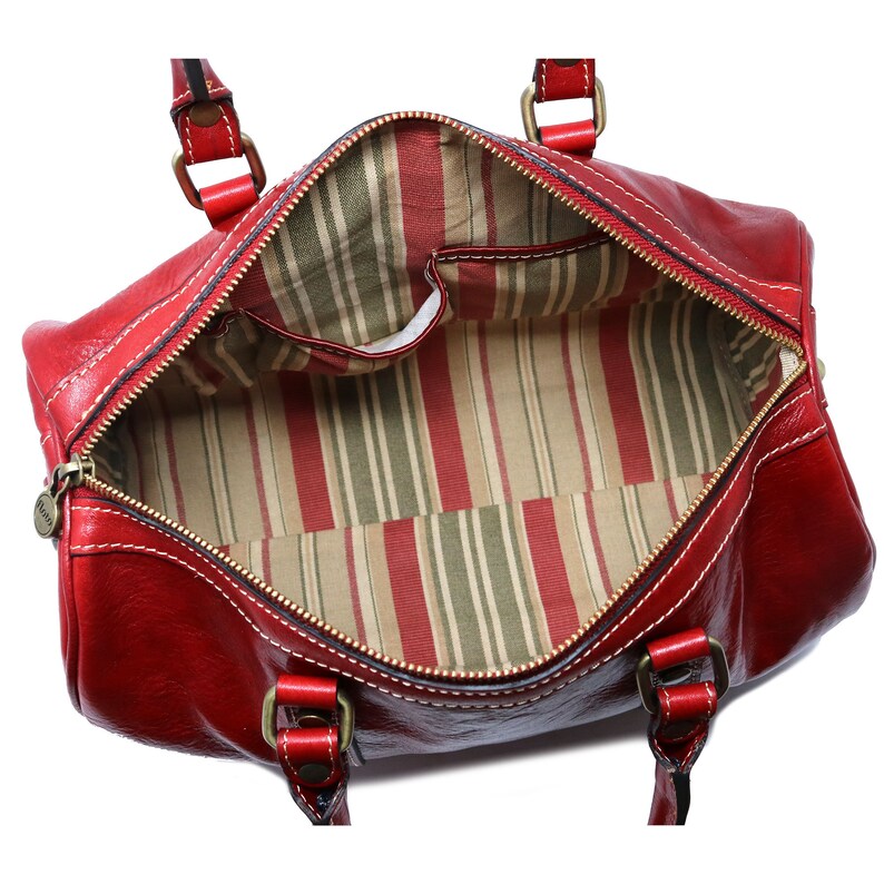 Leather Boston Bag 4 Colors Leather Handbag Handmade Etsy