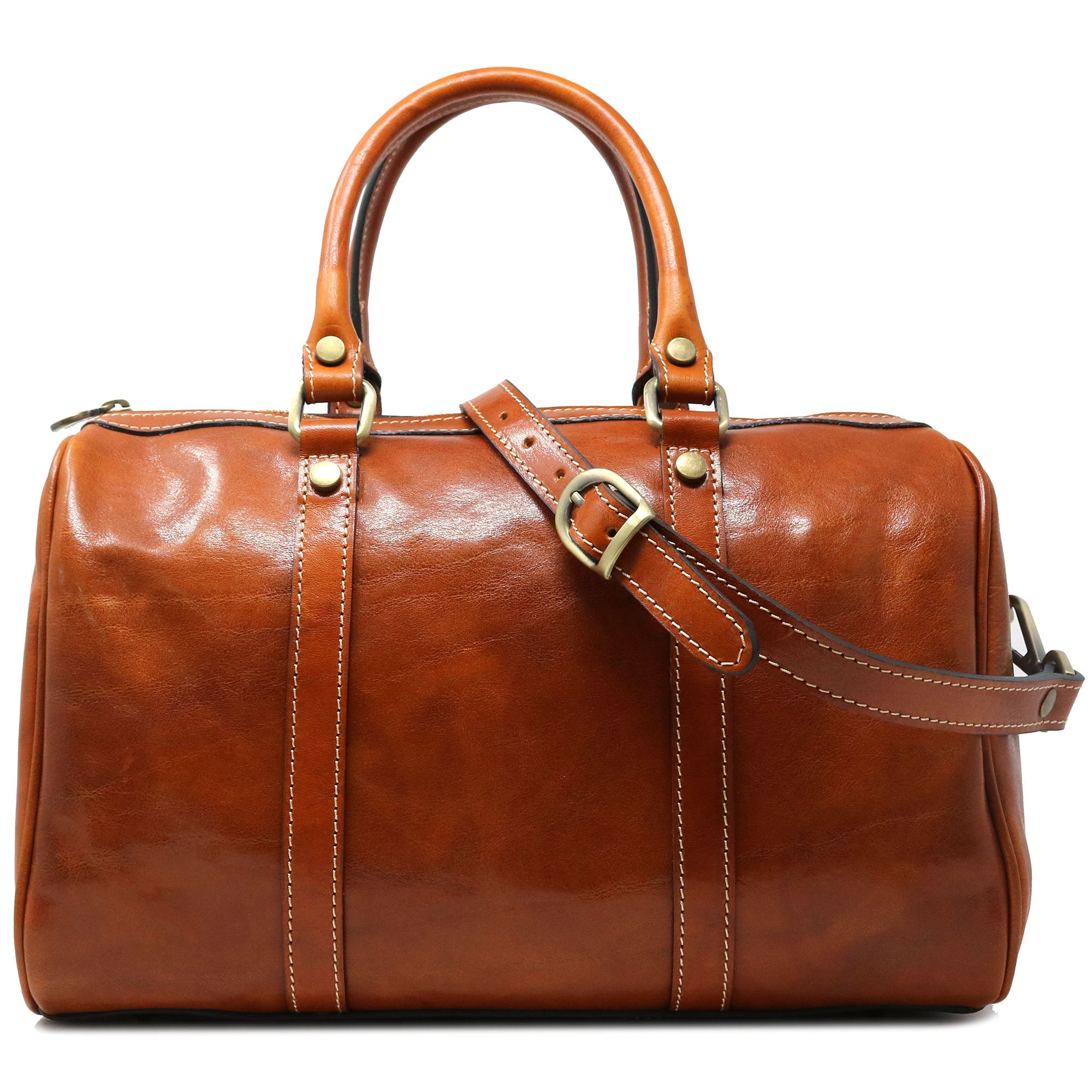 Leather Boston Bag, 4 Colors Leather Handbag, Handmade