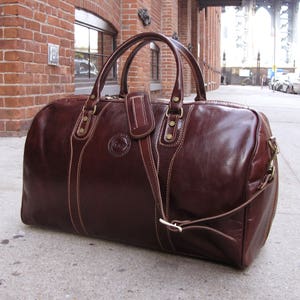 Cenzo Leather Duffel Bag, Travel Bag, Overnight Bag, Weekender Bag, Duffle Bag, Gym Bag, Leather Sports Bag (8815)