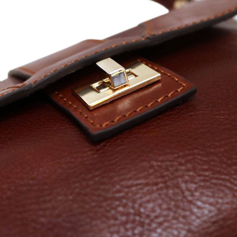 Brown Leather Crossbody Purse Bag Women's Handbag Shoulder - Etsy