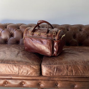 Leather Duffle Bag, Leather Travel Bag, Leather Gym Bag, Weekender Bag, Carryon Bag, Leather Luggage