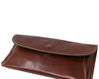 Women's Leather Clutch, 4 Colors Available, Women's Wallet, Evening Bag, Women's Bag, Handbag, Floto Italian Roma Clutch