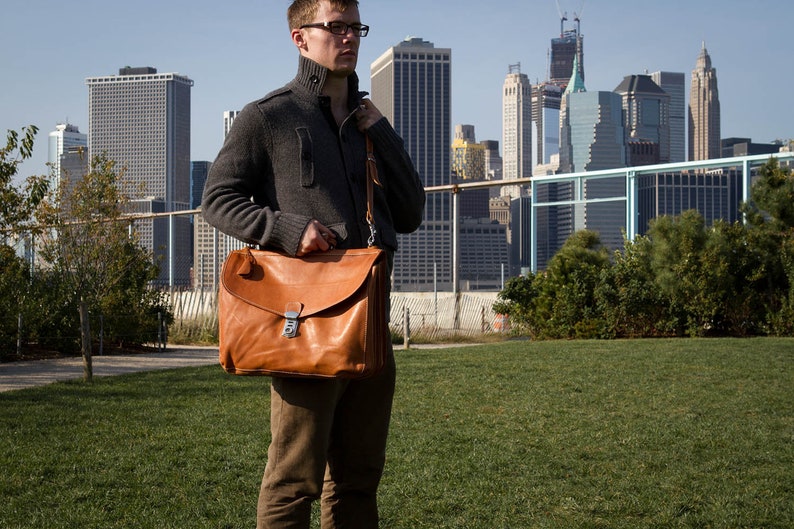 Mens Leather Briefcase 4050Parma Leather Messenger Bag Leather bag Laptop Bag Leather Briefcase Floto Parma Messenger