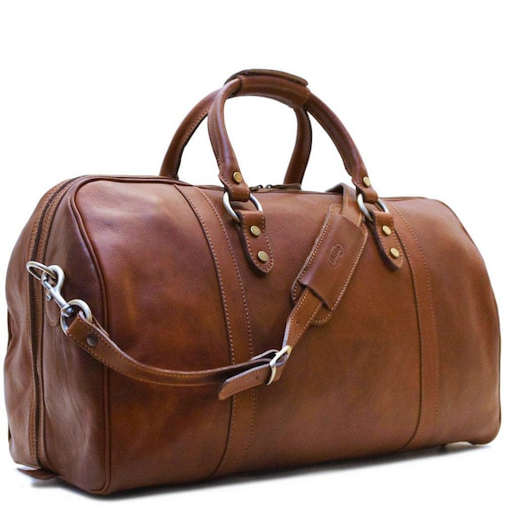 Leather Duffle Bag 21 Floto 4040 Roma Travel Bag Leather Sports Bag Cabin Travel Bag Weekender Overnight Bag Leather Bag Etsy