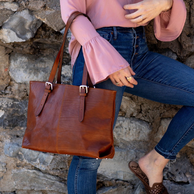 Leather Bag Brown Handbag Handmade Leather Bag Woman Etsy