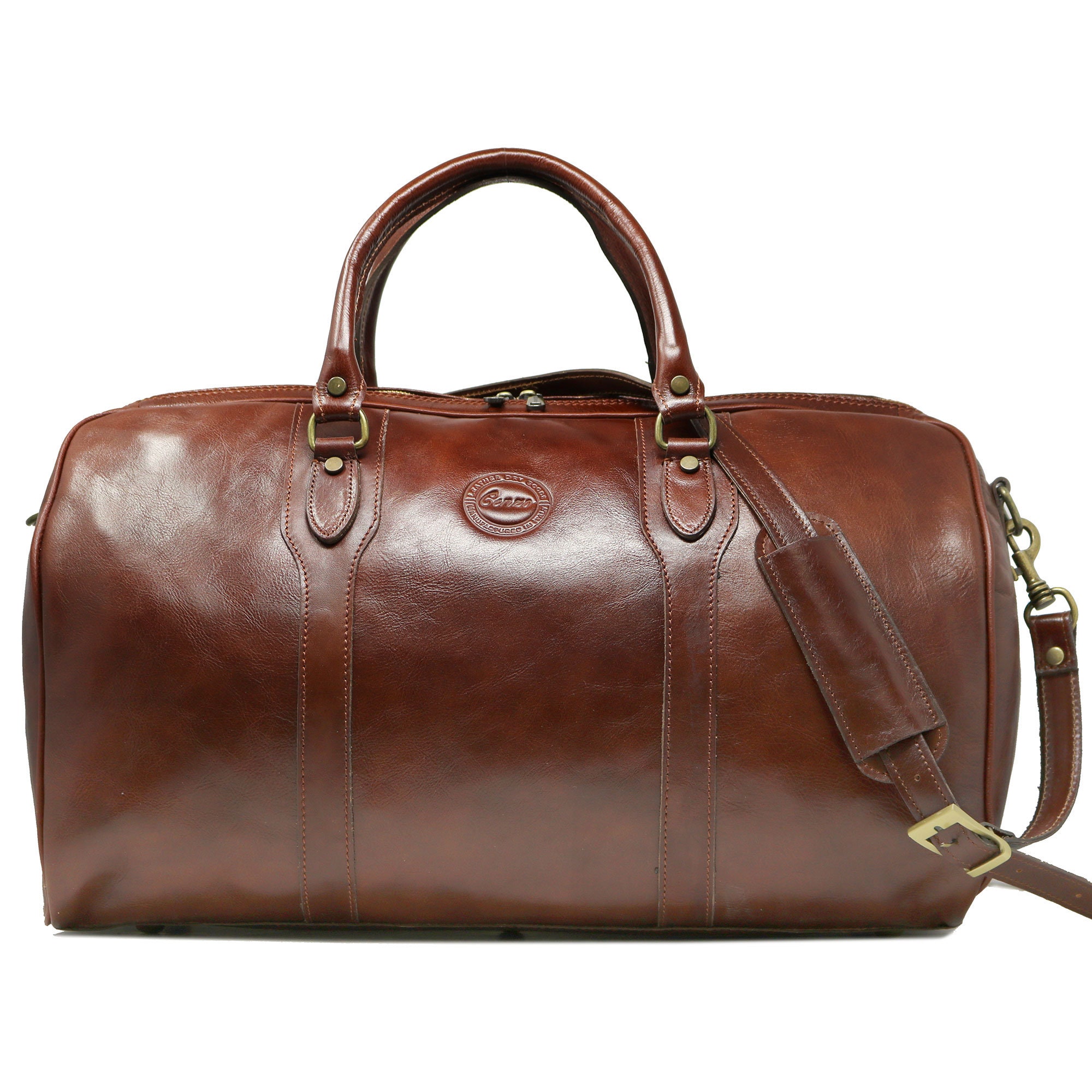 Cenzo leather duffle best sale bag