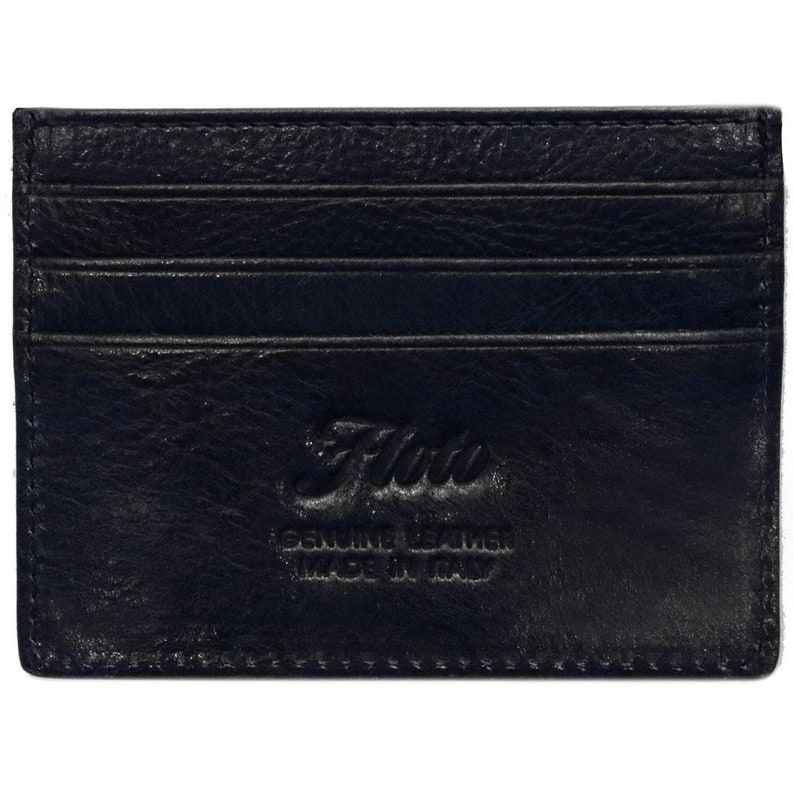 Cartera de cuero para tarjetas de crédito, billetera delgada de cuero, billetera de cuero para tarjetas, billetera delgada de cuero Floto (5001) imagen 4