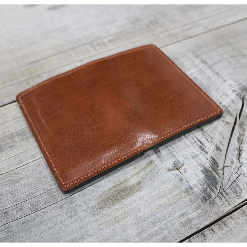 Leather Vertical Wallet Slim Minimalist Bi-fold Billfold Card Wallet Floto Sono Made in USA image 4