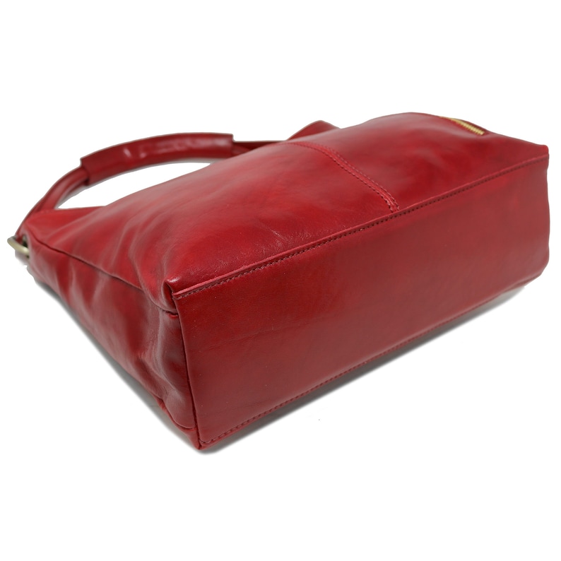 Leather Bag, Leather Handbag, Leather Shoulder Bag, Leather Purse, Red Shoulder Bag, Floto Tavoli 5541RED image 10