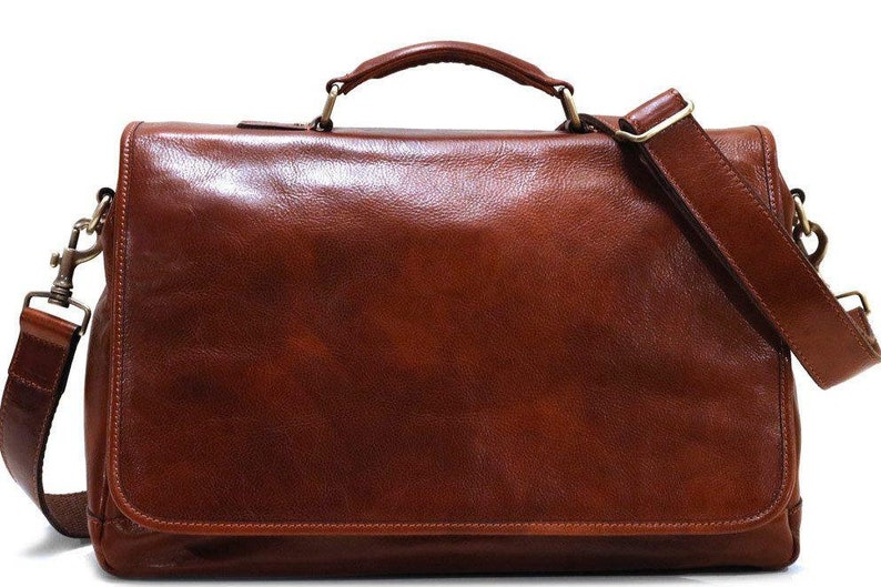 Leather Messenger Bag Brown Leather Messenger Mens Leather Etsy
