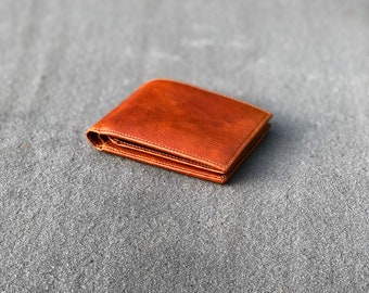 Leather Wallet Billfold in Brown Full Grain Calfskin Floto (5521 OLIVE)