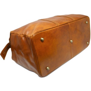 Leather Travel Bag,Leather Duffel Bag,Weekender Bag,Duffle Bag,Leather overnight bag,Cabin Travel Bag,Brown Duffel,Gym Bag image 7