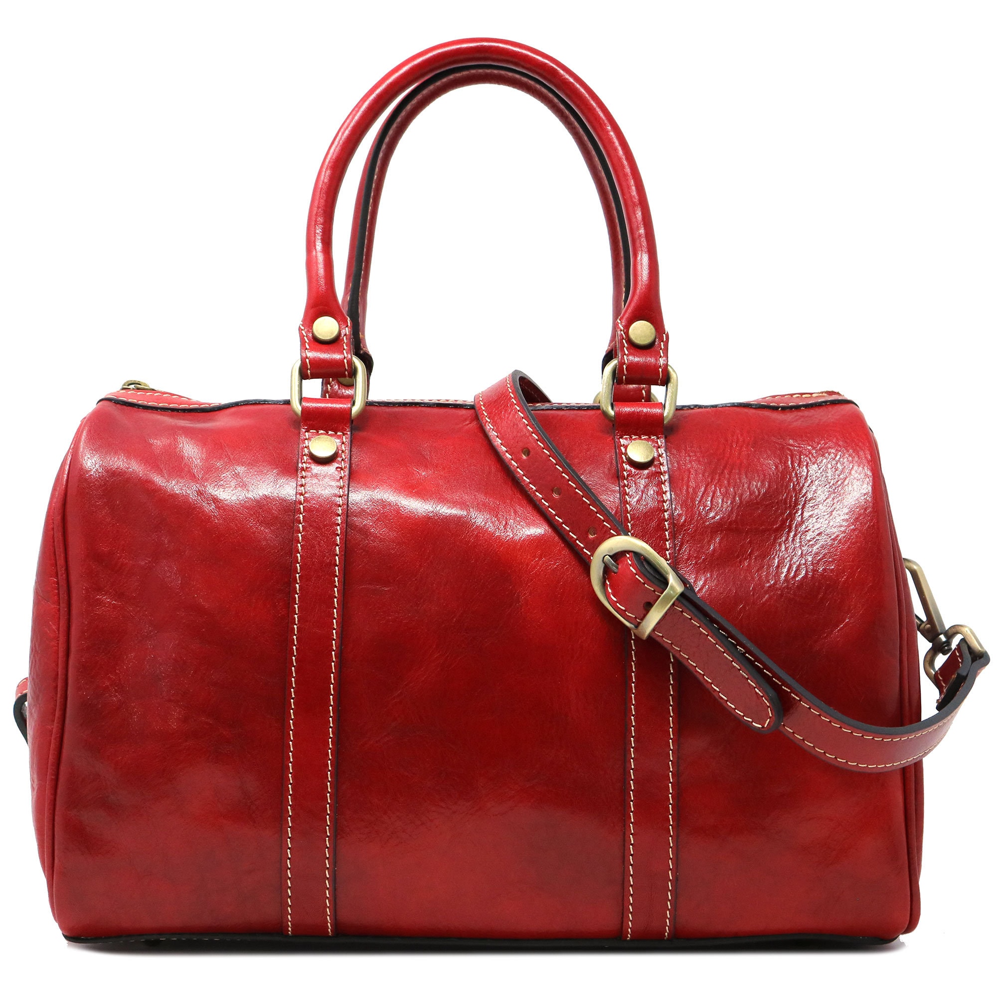 Leather Boston Bag, 4 Colors Leather Handbag, Handmade