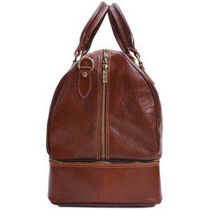 Leather Gladstone Bag, Leather Travel Bag, Leather Travel Bag, Weekender Bag, Carryon Bag, Leather Luggage image 4